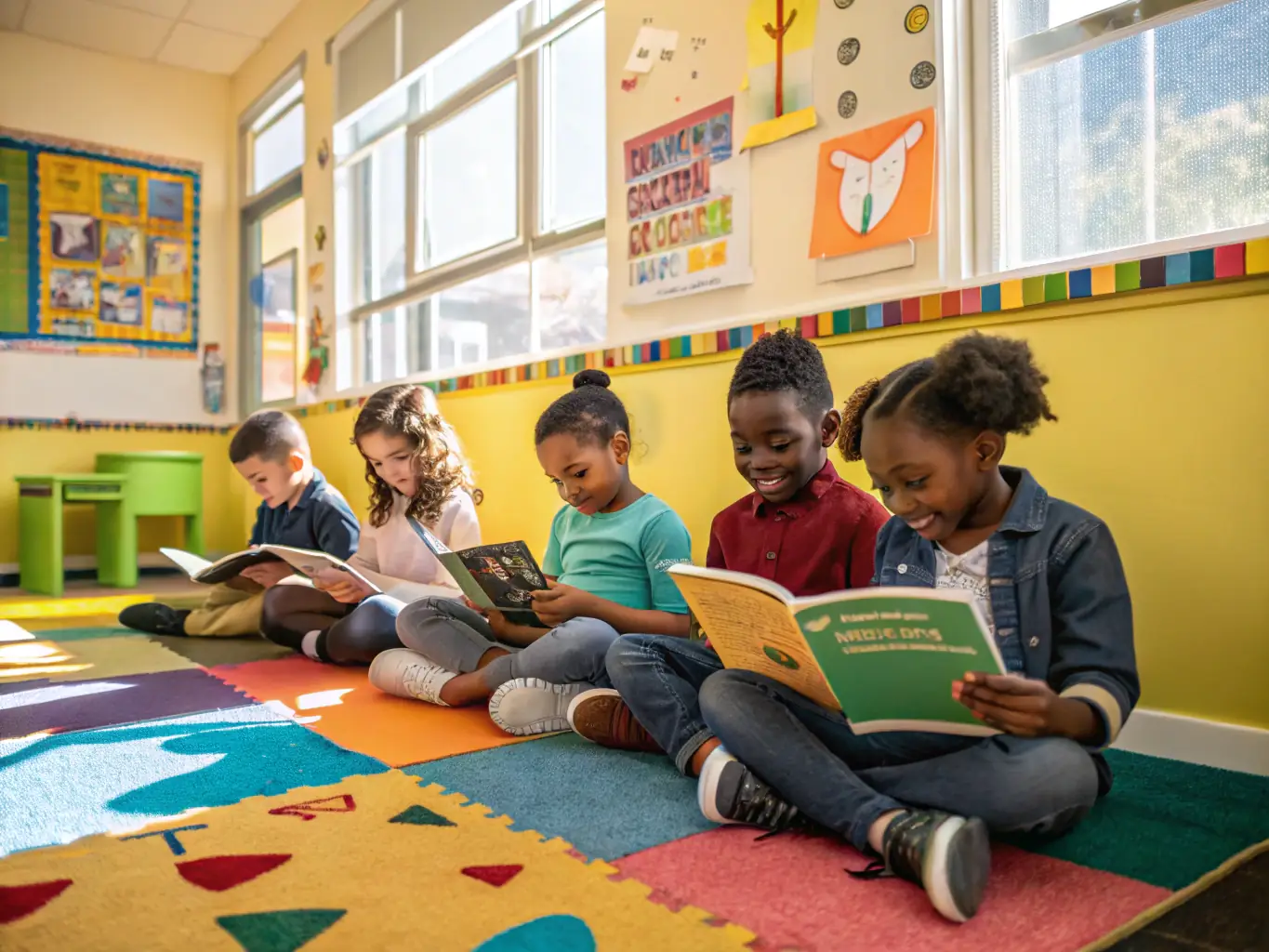 An image showing a group of children participating in an educational program at L ATELIER VAL D AUBOIS, focusing on learning and engagement.